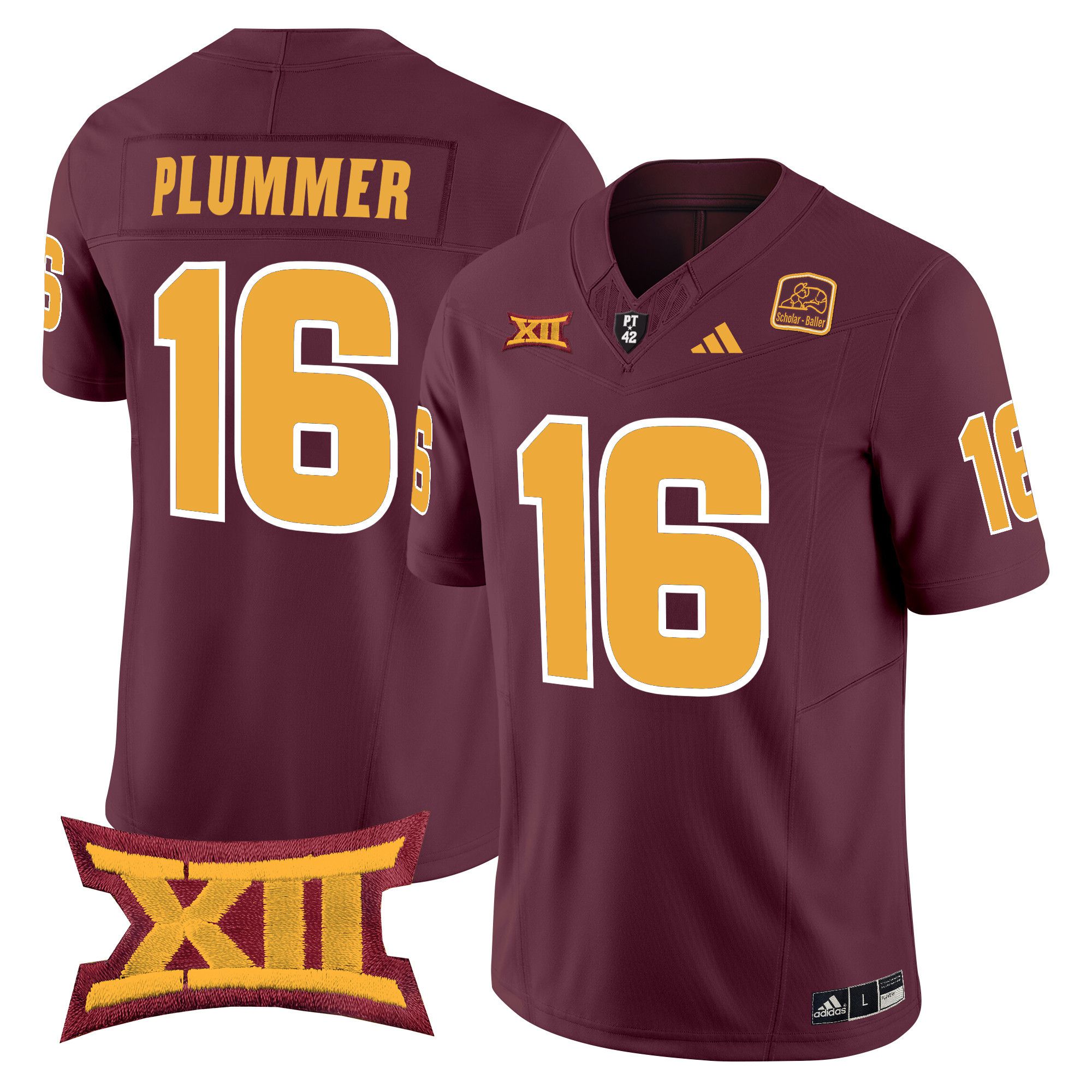 Men Arizona State Sun Devils #16 Plummer Red 2024 Vapor Limited NCAA Jersey style 1